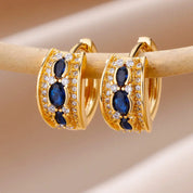 Pendientes de circón cúbico para mujer, pendientes de acero inoxidable, tendencia 2024, nueva joyería de boda de lujo para parejas, artículos de envío gratuito