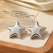Pendientes de acero inoxidable para mujer, aretes brillantes de Súper Hada con forma de estrella exquisita y fresca, joyería con textura adornada, mejor amigo