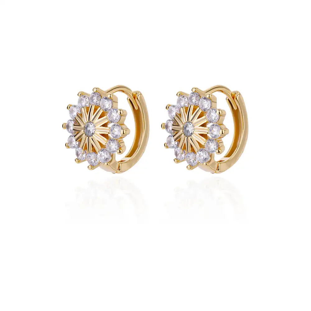 Pendientes de copo de nieve para mujer, pendientes de acero inoxidable de Color dorado, tendencia 20224, joyería estética de flores de lujo para las orejas, envío gratuito