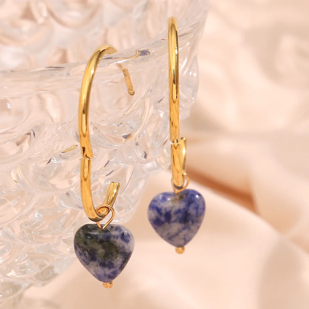 Pendientes de aro con forma de corazón