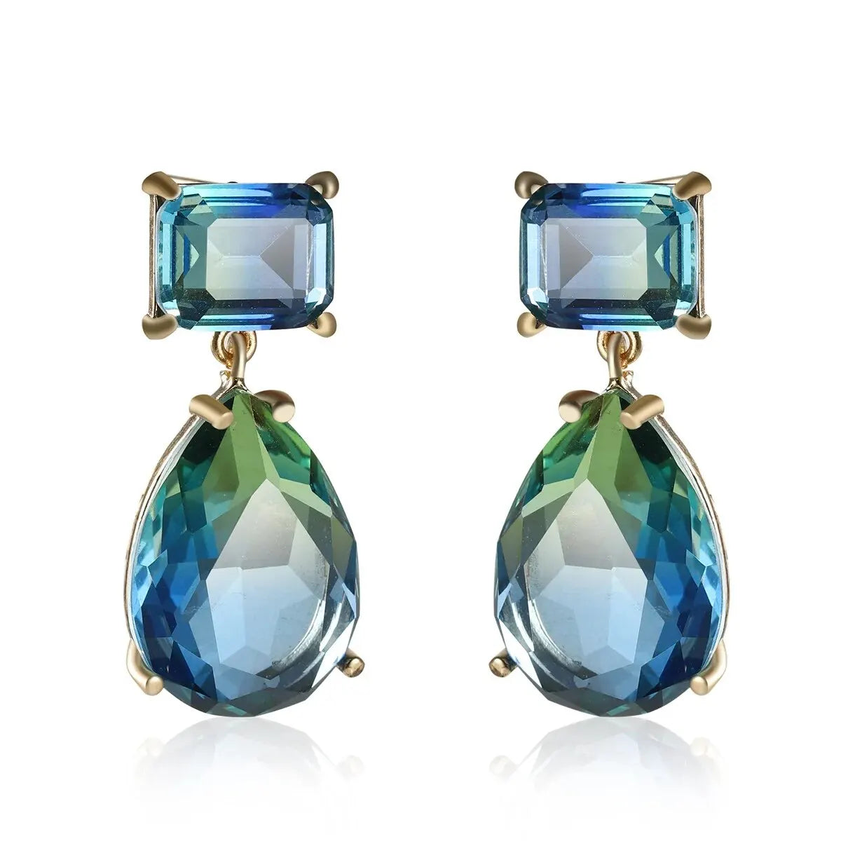 Pendientes de gota de cobre de circonita cúbica para mujer y niña, pendiente colgante de cristal marrón, joyería diaria para fiesta de cumpleaños