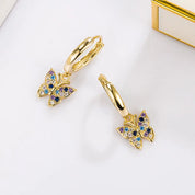 100% pendiente de diamante Natural de oro de 14 quilates para Mujer Aros Mujer Oreja oro puro de 14 quilates joyería de piedras preciosas de diamante Mujer