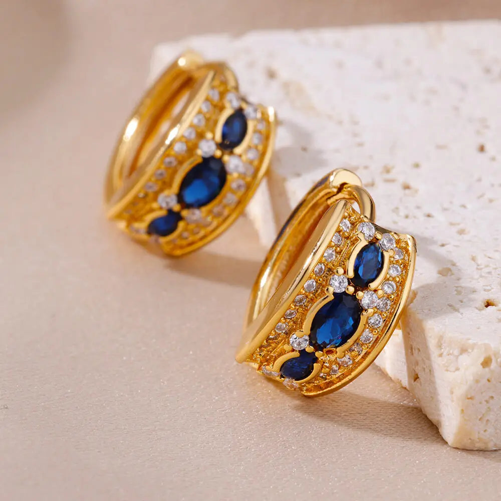 Pendientes de circón cúbico para mujer, pendientes de acero inoxidable, tendencia 2024, nueva joyería de boda de lujo para parejas, artículos de envío gratuito