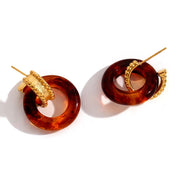 Pendientes de perlas de colores