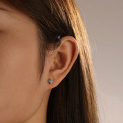 Uilz, 3 pares, pendientes creativos de circonia cúbica de colores, pendientes de aro con diseño de flor turquesa para mujer, regalo de joyas de fiesta