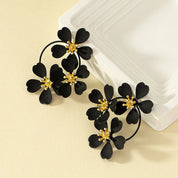Pendientes de flores tridimensionales Retro geométricos para mujer, regalo de fiesta, joyería de moda, accesorios para las orejas BE490