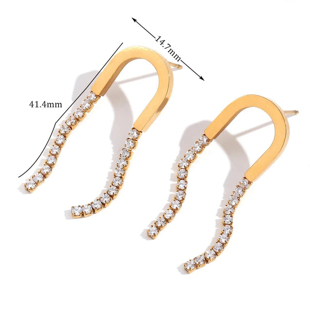 Elegantes pendientes de circonita