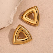 Pendientes Triángulo Dorado