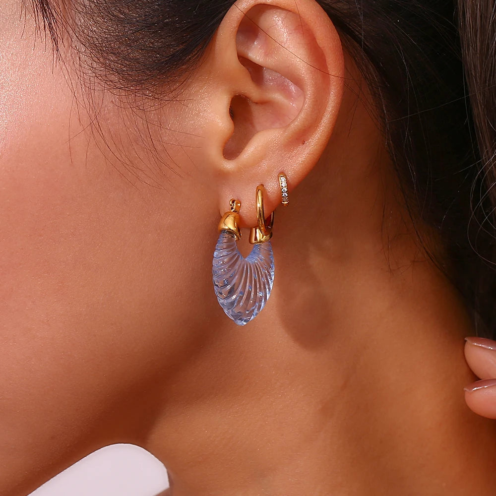 Pendientes de hoja de acrílico