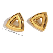 Pendientes Triángulo Dorado