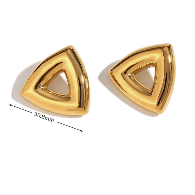 Pendientes Triángulo Dorado