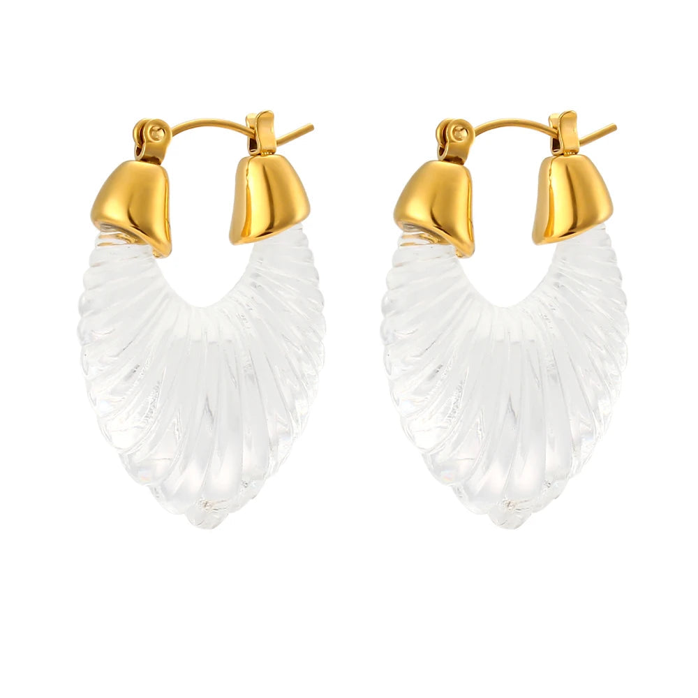 Pendientes de hoja de acrílico