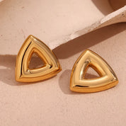 Pendientes Triángulo Dorado