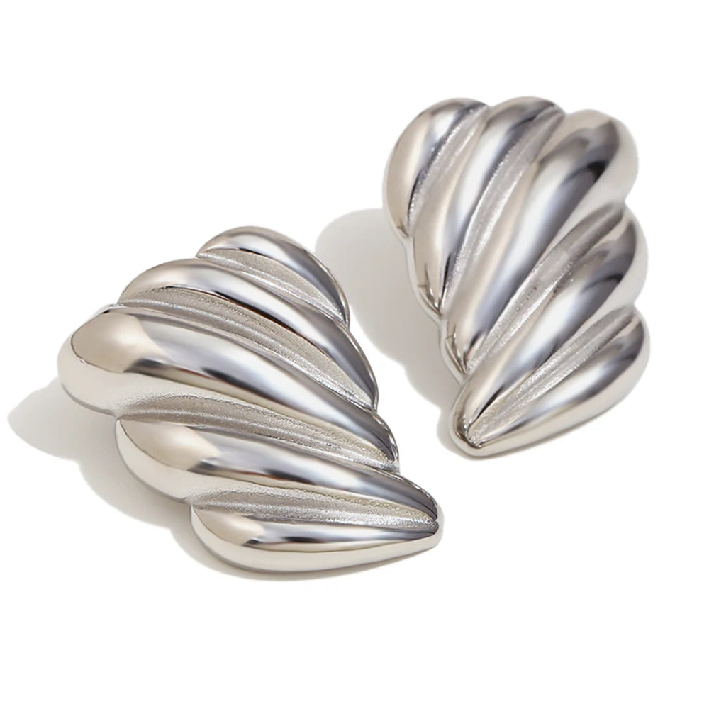 E.B.belle 2025 nueva tendencia pendiente con forma de ala para mujer accesorios de joyería chapados en oro de 18K de acero inoxidable brillante