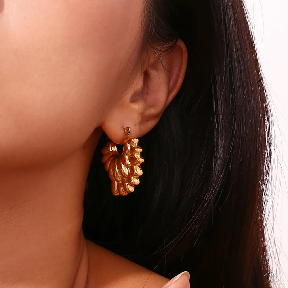 Pendientes de doble pétalo