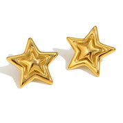 Pendientes de estrella minimalistas
