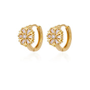 Pendientes de copo de nieve para mujer, pendientes de acero inoxidable de Color dorado, tendencia 20224, joyería estética de flores de lujo para las orejas, envío gratuito