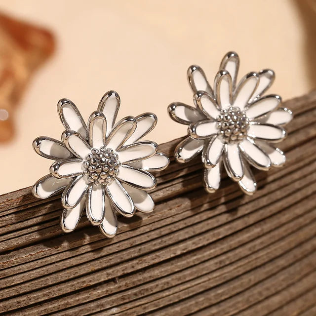 Pendientes de flores de oro