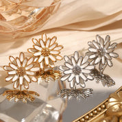 Pendientes de flores de oro