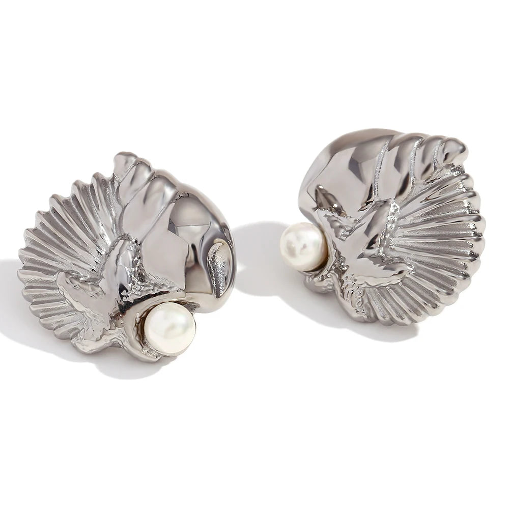 Pendientes de concha de perla