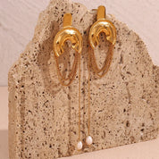 Pendientes de cadena de perlas