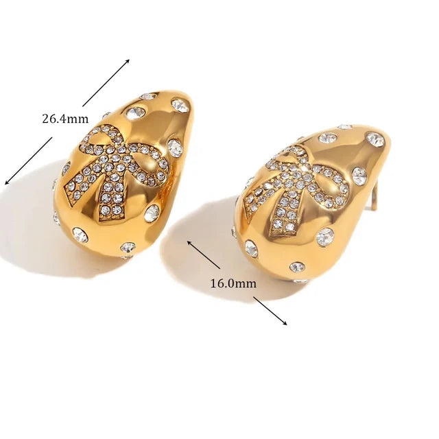 Pendientes de gota de agua de lujo