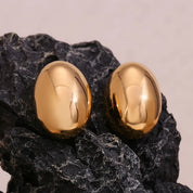 Pendientes ovalados de oro