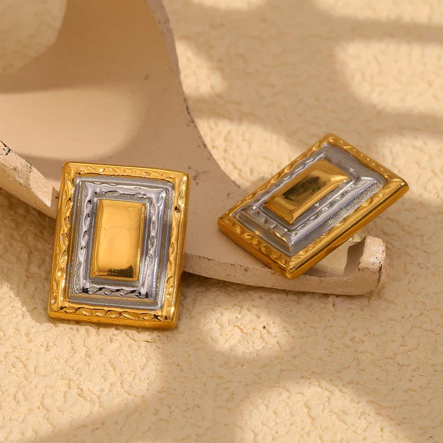 Pendientes rectangulares vintage