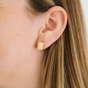 Pendientes de aro cuadrados geométricos para mujer, aretes de acero inoxidable de Color dorado, tendencia 2024, joyería Piercing, regalo de boda