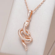 Kinel moda 585 collar con colgante de serpiente de oro rosa para mujer metales pesados únicos accesorios Punk Rock joyería Animal Vintage