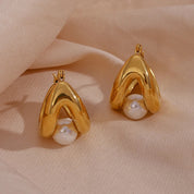 Pendientes de perlas sintéticas