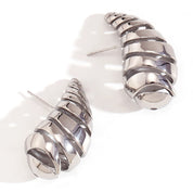 E.B.belle-pendientes de gota de agua hueca para mujer, aretes de acero inoxidable 316L, Color plateado, joyería chapada en oro de 18K