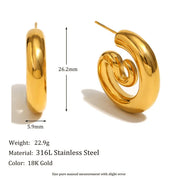 Pendientes de serpiente de oro