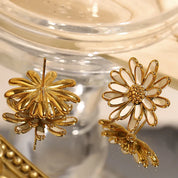 Pendientes de flores de oro