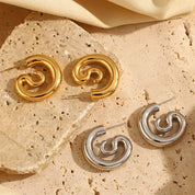 Pendientes de serpiente de oro