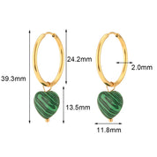 Pendientes de aro con forma de corazón