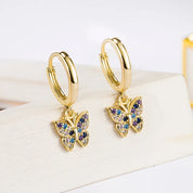 100% pendiente de diamante Natural de oro de 14 quilates para Mujer Aros Mujer Oreja oro puro de 14 quilates joyería de piedras preciosas de diamante Mujer