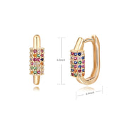 Pendientes de circón de colores para mujer, pendientes de acero inoxidable, tendencia 20224, nueva pareja, joyería de marca de lujo, envío gratuito, pendientes