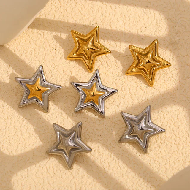 Pendientes de estrella minimalistas