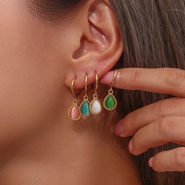 Pendientes de aro colgantes