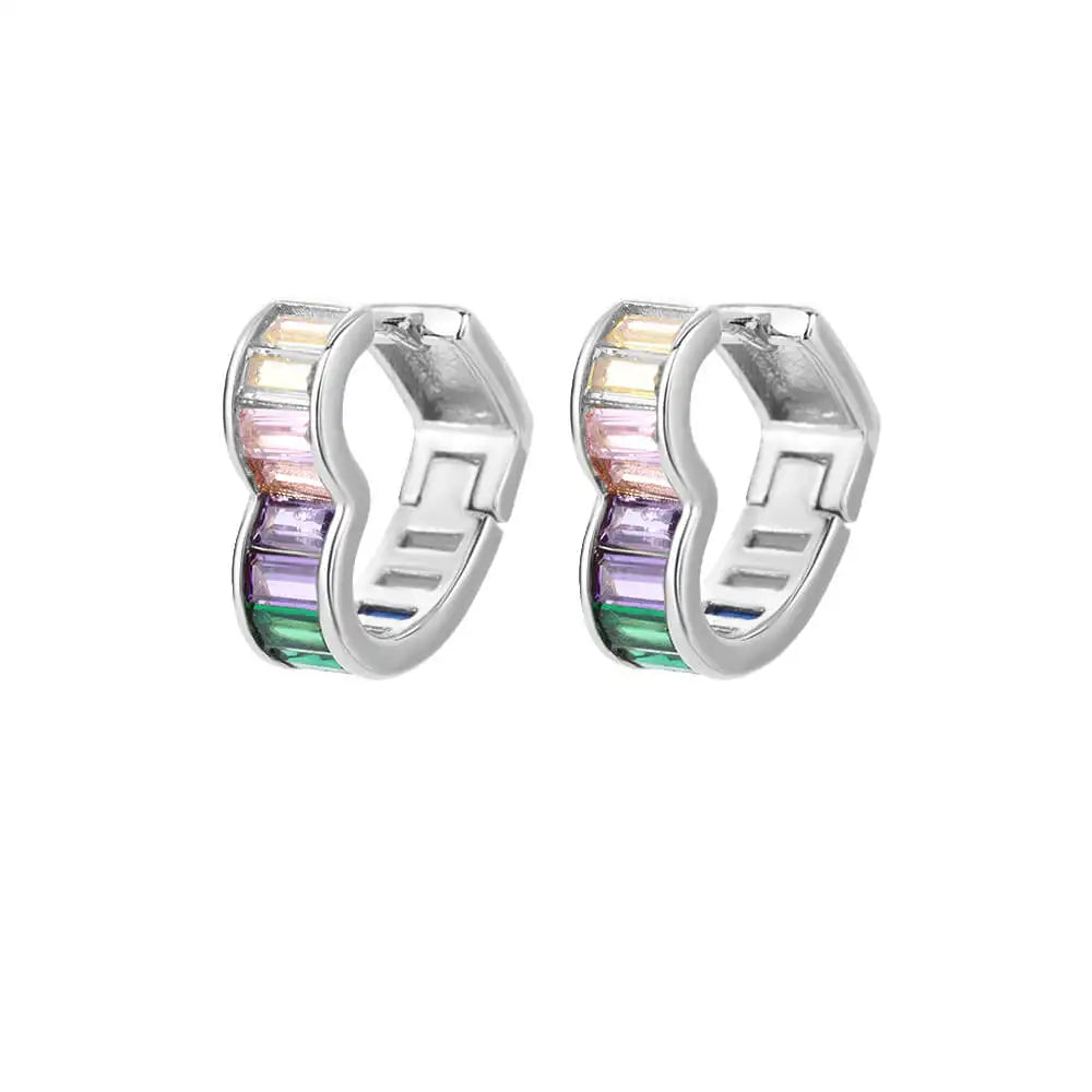 Pendientes de corazón de lujo para mujer, aretes de acero inoxidable de circonita cúbica, tendencia elegante, joyería estética de boda para pareja, 2024