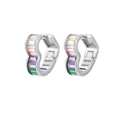 Pendientes de corazón de lujo para mujer, aretes de acero inoxidable de circonita cúbica, tendencia elegante, joyería estética de boda para pareja, 2024