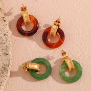 Pendientes de perlas de colores