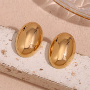 Pendientes ovalados de oro