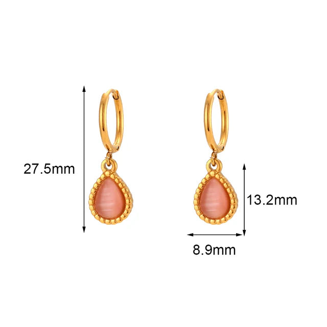 Pendientes de aro colgantes