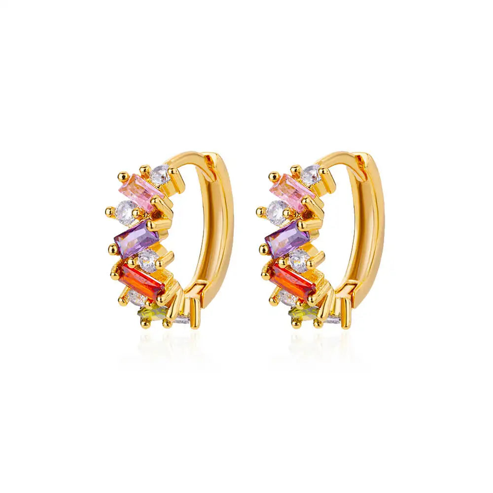 Pendientes de circón azul para mujeres y niñas, novedad en pendientes de aro de acero inoxidable, joyería de boda de lujo de tendencia 20224, envío gratis
