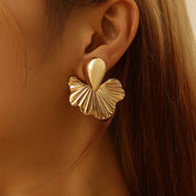KMVEXO-pendientes de tuerca geométricos Vintage para fiesta Punk para mujer, aretes de hojas de albaricoque, accesorios de joyería para oreja a la moda, Gif 2024