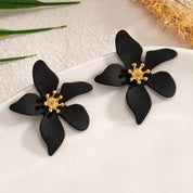 Pendientes de tuerca con elemento floral, accesorios para las orejas de temperamento Retro, regalo de fiesta, joyería de moda OL E482