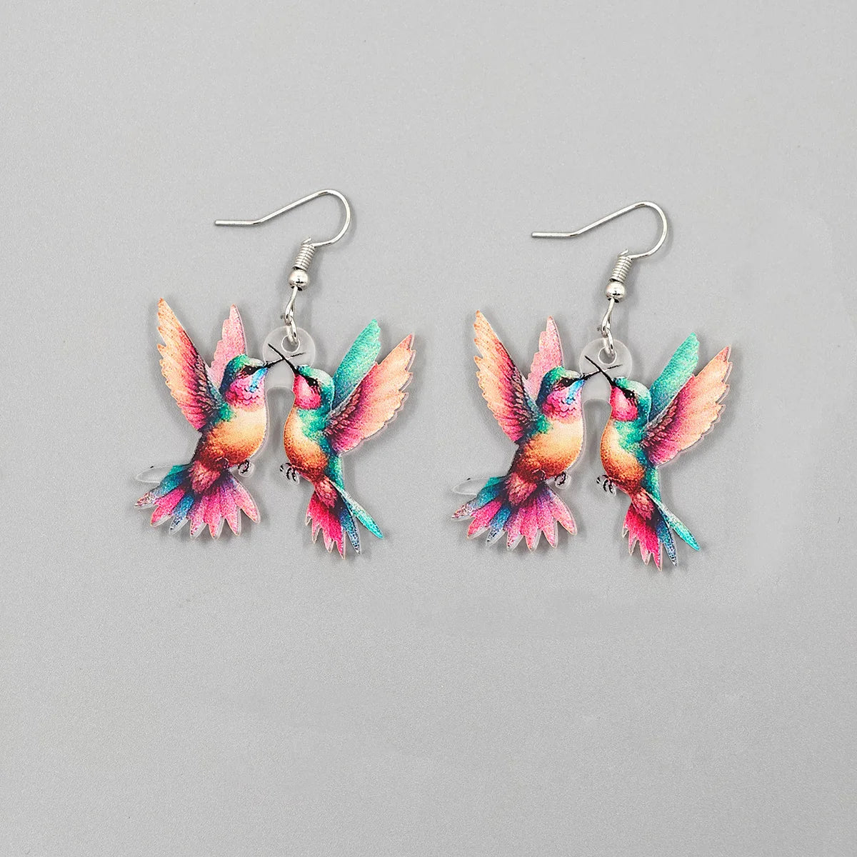 Pendientes acrílicos de pájaros coloridos del Festival de Primavera transfronterizo de Europa y América, nuevos pendientes Retro de moda superventas 2024