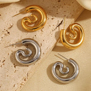 Pendientes de serpiente de oro